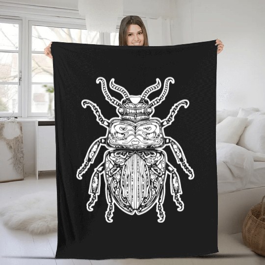 Bug Beetle Insect Fleece Blankets