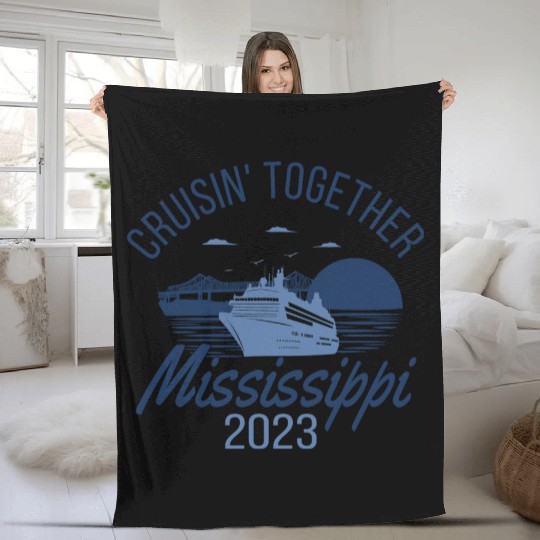 Mississippi River Cruise Fleece Blankets