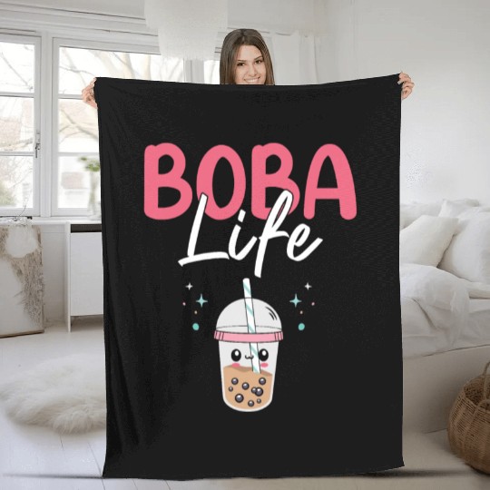 Boba Life Bubble Tea Lover Boba Tea Drinker Korean Fleece Blankets