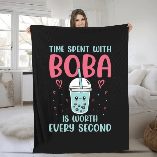 Bubble Tea Lover Boba Tea Drinker Korean Drink Fleece Blankets