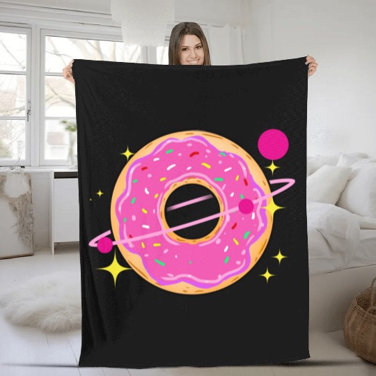 Donut Planet Donut Lover Gift Fleece Blankets
