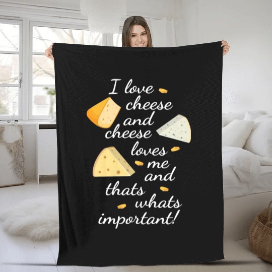 I Love Cheese And Cheese Loves Me Fleece Blankets