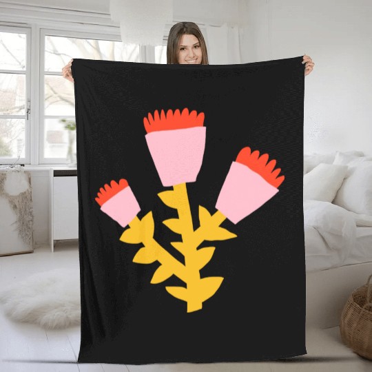 Sunrise Flower Fleece Blankets