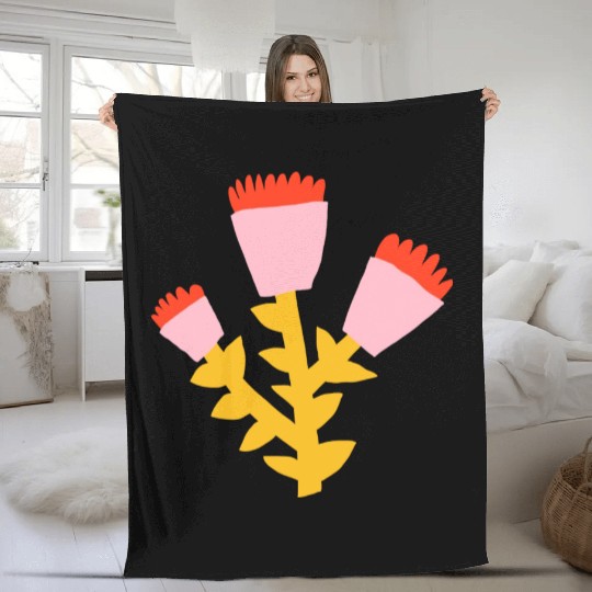 Sunrise Flower Fleece Blankets