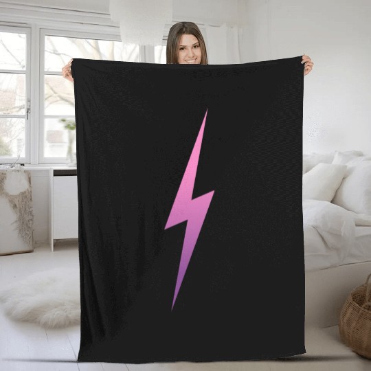 Purple Bolt Fleece Blankets