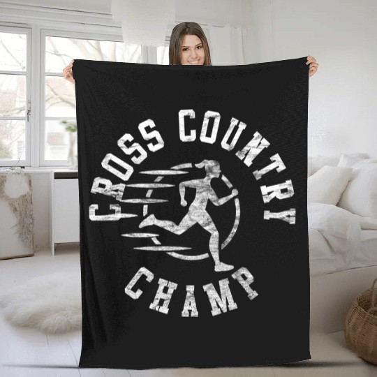 Vintage Cross Country Champ Fleece Blankets