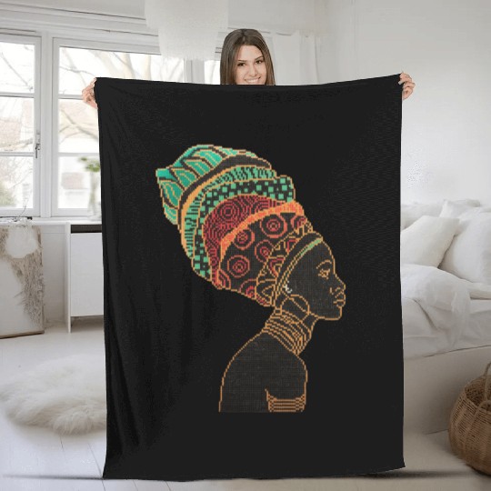 African Women Fleece Blankets