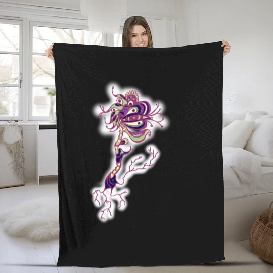 AliEn FlOWeR4 Fleece Blankets