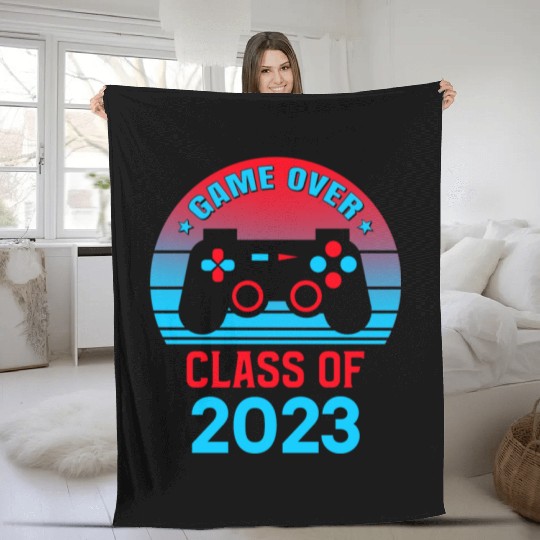2023 Graduation Gift Game Over Class of 2023 Fleece Blankets