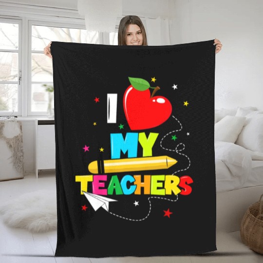 Graduation I Heart My Teachers I Love My Teachers Fleece Blankets