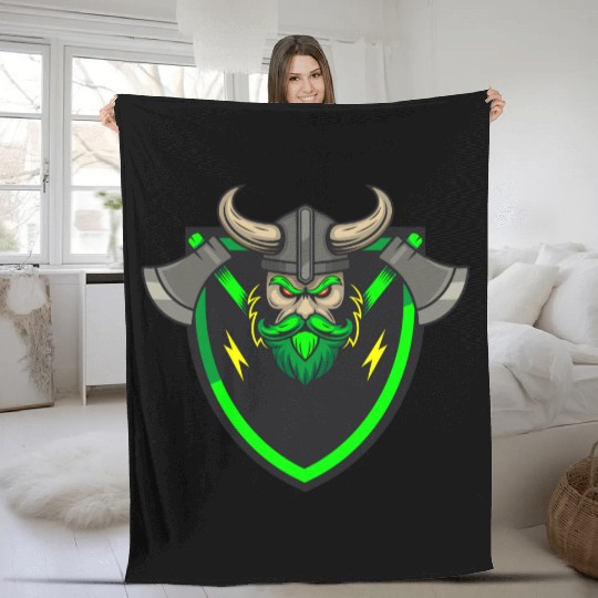 Y King Gaming logo Fleece Blankets