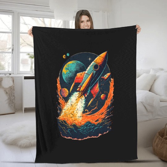 To The Mars Fleece Blankets