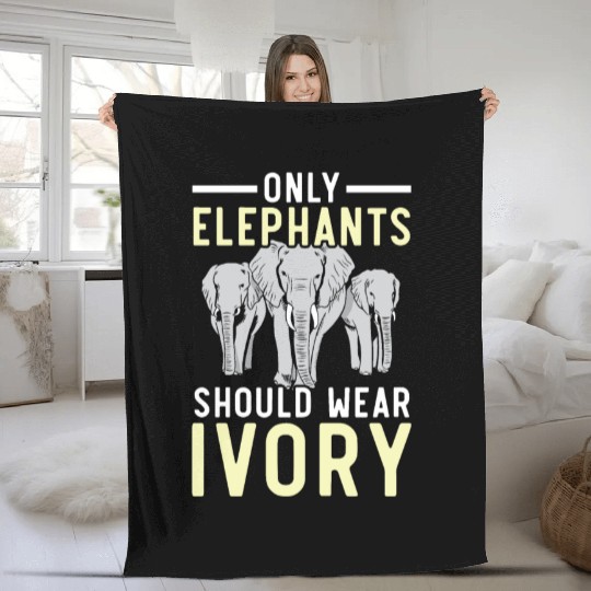 Elephant Lover Wildlife Animal Zoo Zookeeper Fleece Blankets