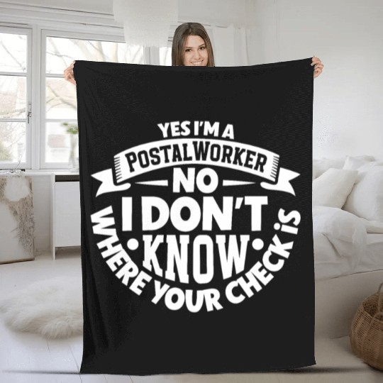 Postal Worker Mail Lady Mail Carrier Postal Fleece Blankets