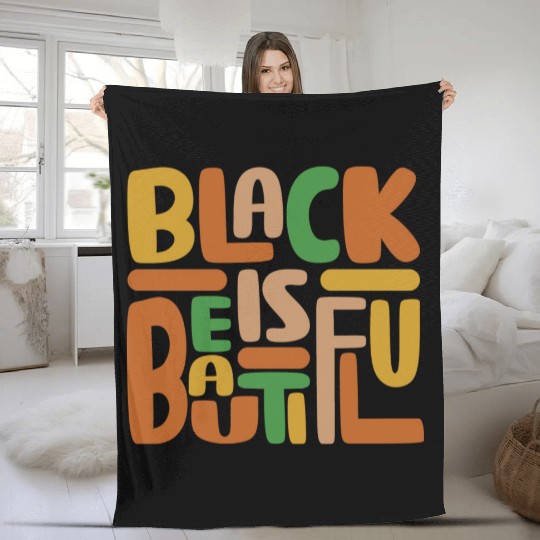 Black Is Beautiful Fleece Blankets