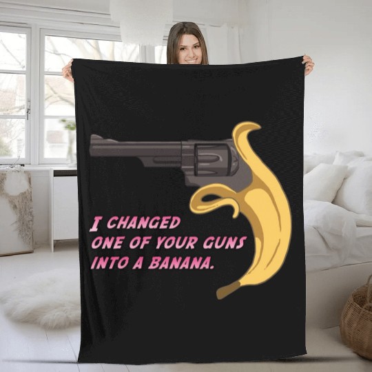 Jojo Banana Gun Fleece Blankets