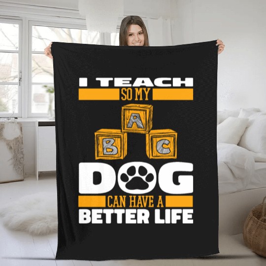 Daycare Teacher Dog Fleece Blankets