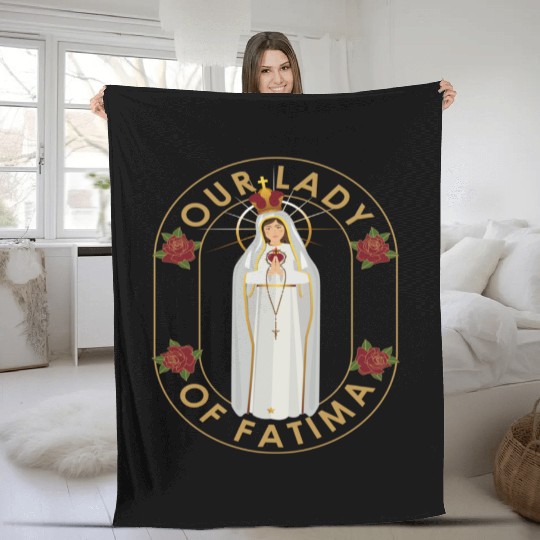 Holy Blessed Mary Catholic Fleece Blankets