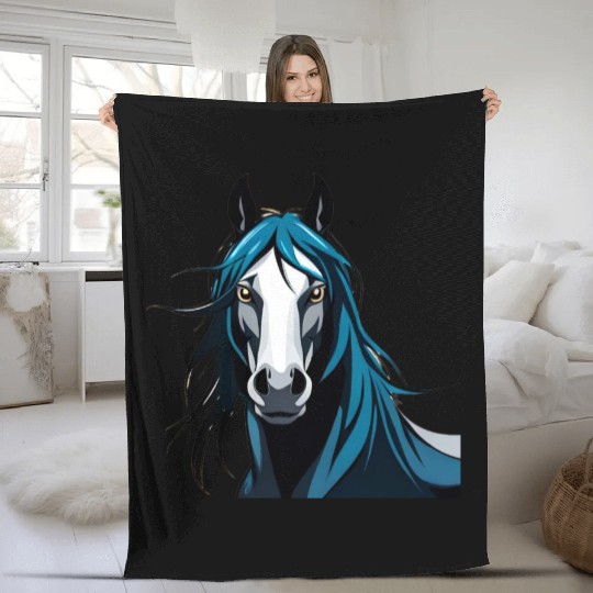 Horse Printed Fleece Blankets