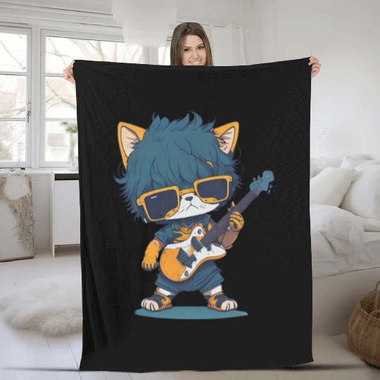 Electric Groove Meet Gris, the Adorable Baby Tiger Fleece Blankets