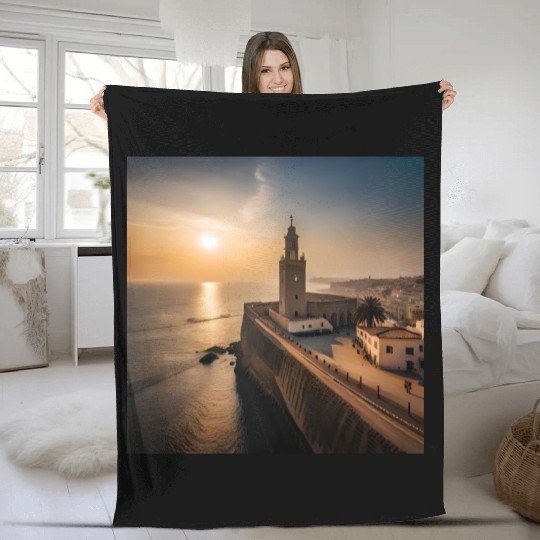 Fantasy pictures ,town Morocco ,city Rabat Fleece Blankets