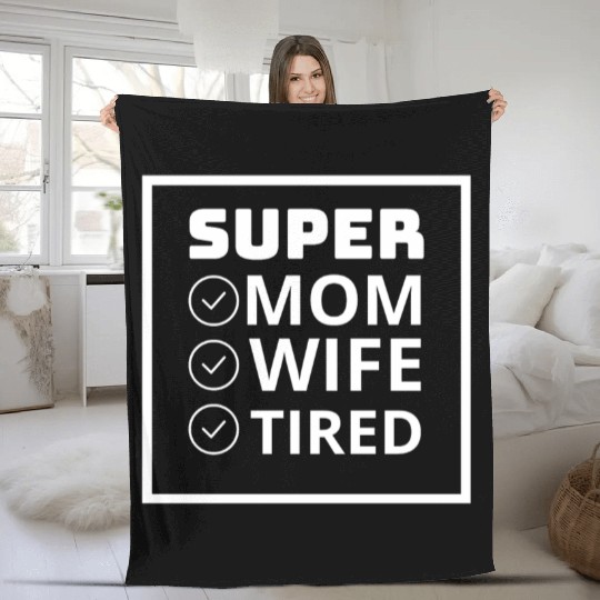 vintage international women's day mom,wife,tired Fleece Blankets