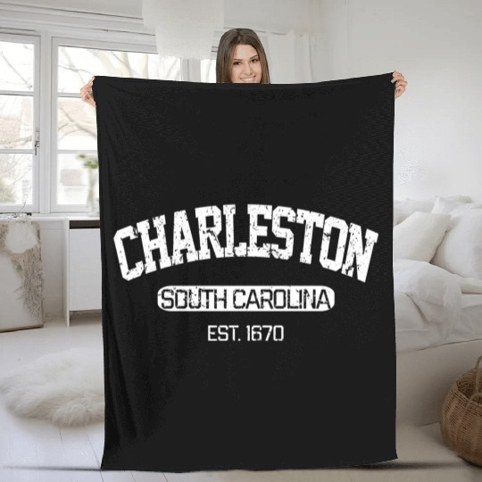 Charleston South Carolina Est 1670 Fleece Blankets
