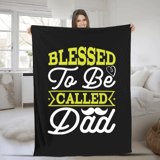 Blessed to be called dad Fleece Blankets