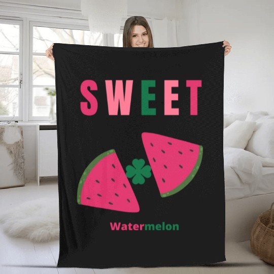 sweet watermelon Fleece Blankets