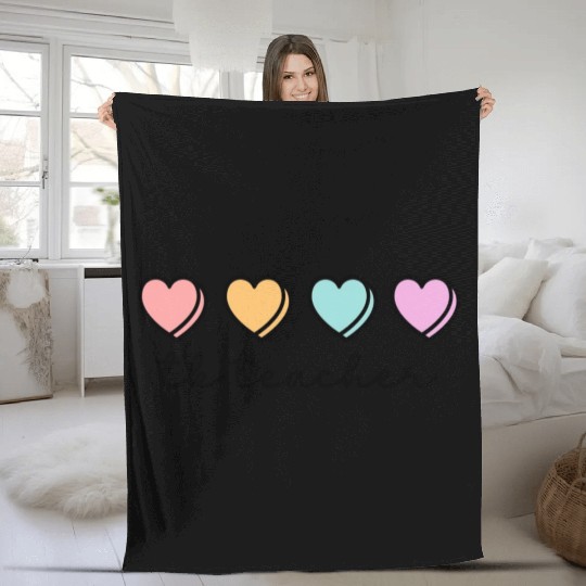 Transitional Kindergarten Teacher Cute Hearts Tk T Fleece Blankets
