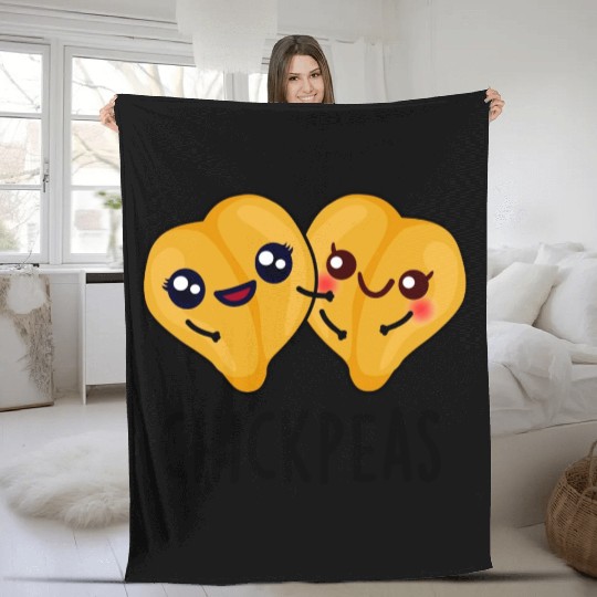 Chick Peas Cute Food Fleece Blankets