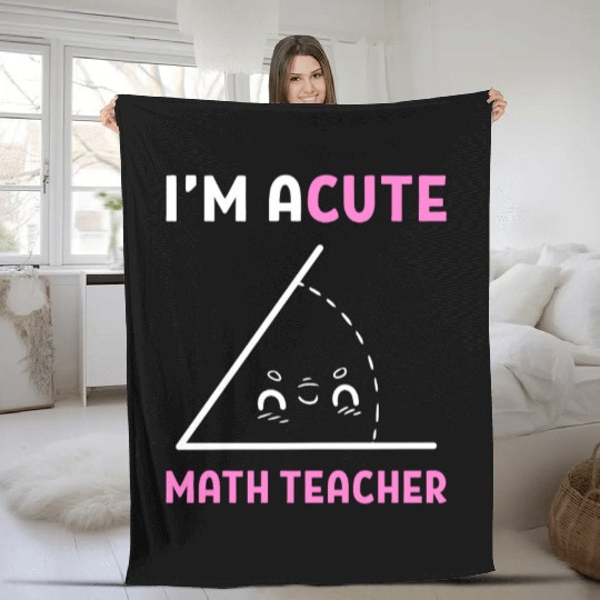 Math Puns Math Teacher Fleece Blankets