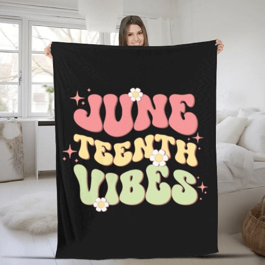 Juneteenth Vibes, Independence Day Fleece Blankets