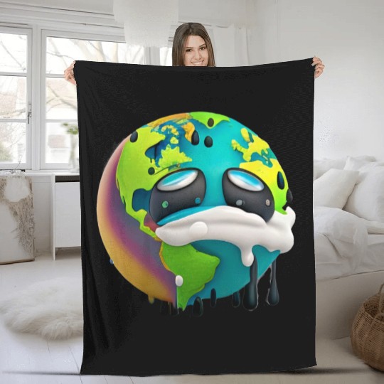 ECOLIVING, SAVE EARTH Fleece Blankets