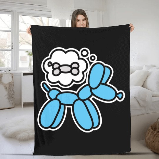 Balloon dog and bone Balloon artist Balloon animal Fleece Blankets