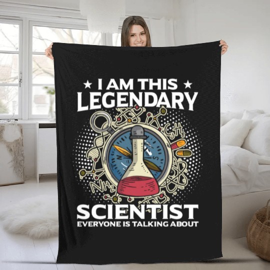 Science Teacher Physics Chemistry Funny scientist Fleece Blankets