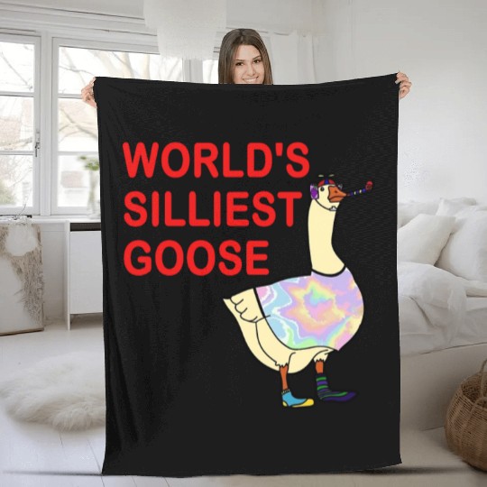 World's Silliest Goose Fleece Blankets