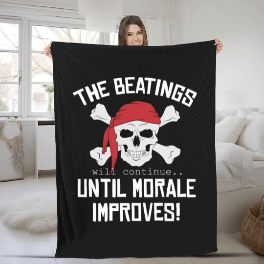 The Beatings Will Continue Until Moral Improves Pi Fleece Blankets