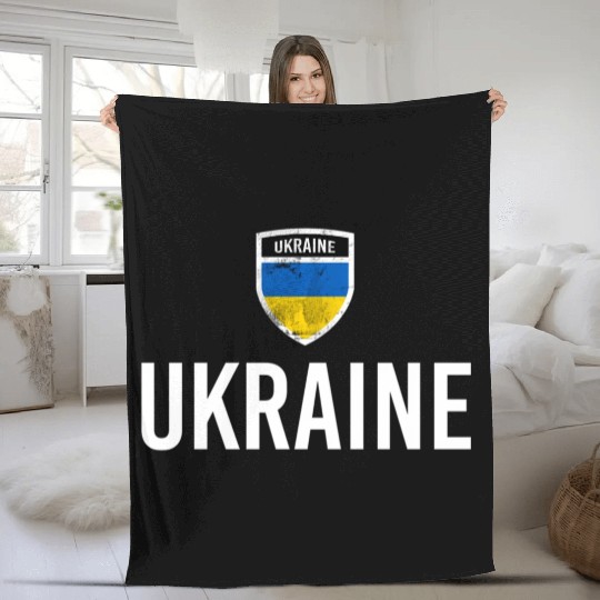 Ukraine Flag Ukrainian Flag Ukraine Fleece Blankets