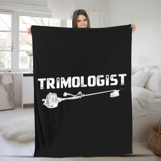 Lawn Mowing Trimmer Lawn Edger Fleece Blankets