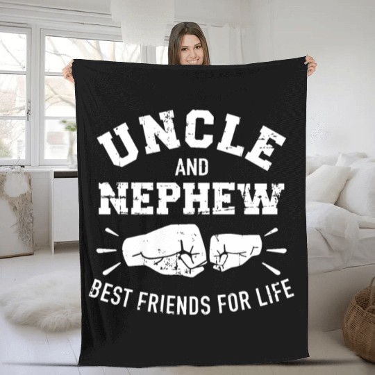 Uncle and Nephew Friends for Life Fleece Blankets