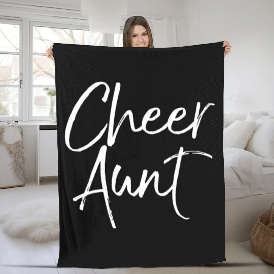Cute Cheerleading Gift for Aunt Cheerleaders Fun C Fleece Blankets