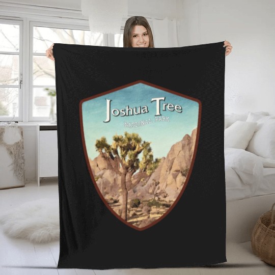 Joshua tree national park Fleece Blankets
