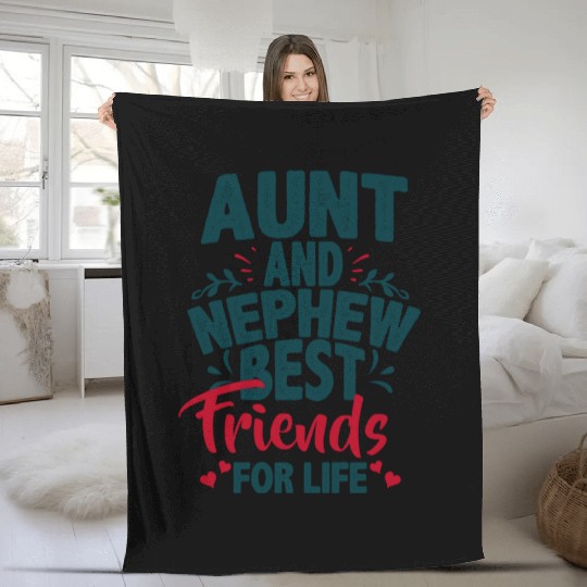 Aunt And Nephew Best Friends Fleece Blankets