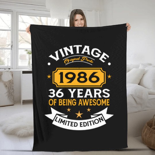 36Th 1986 For And 36 Fleece Blankets