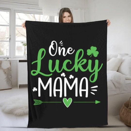 St Patrick'S Day For Moms One Lucky Mama Fleece Blankets