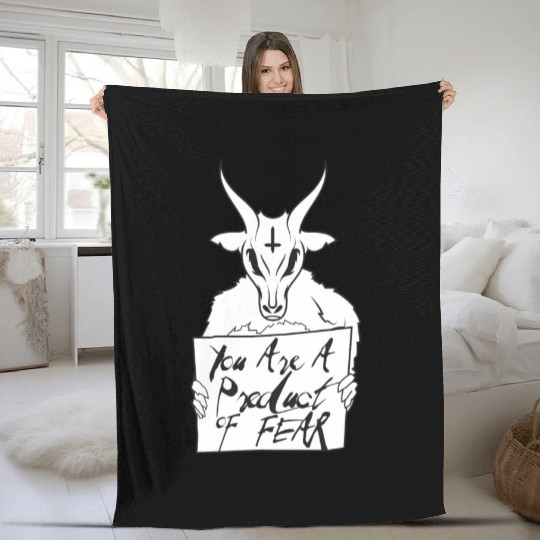 You'Re A Product Of Fear Baphomet Goat Satanic Luc Fleece Blankets