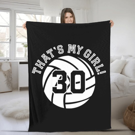 30 Volleyball Player That'S My Cheer Mom Dad Team Fleece Blankets