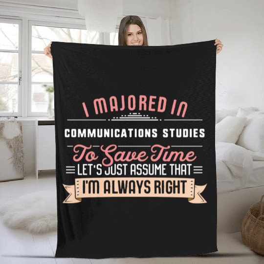 Communications Studies Major Studen Graduation Fleece Blankets