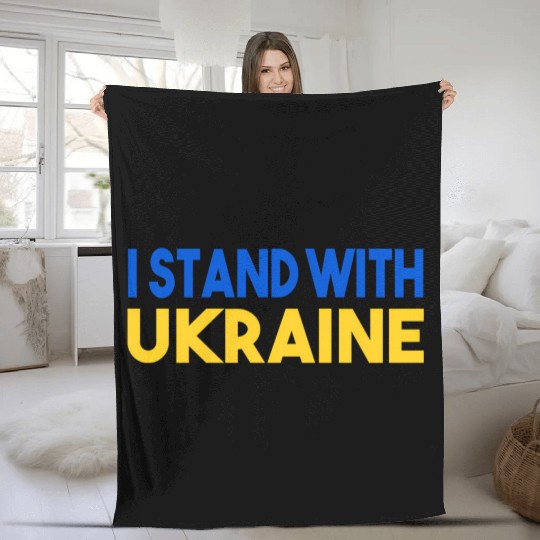 Ukraine Flag I Stand With Ukraine Mens Fleece Blankets